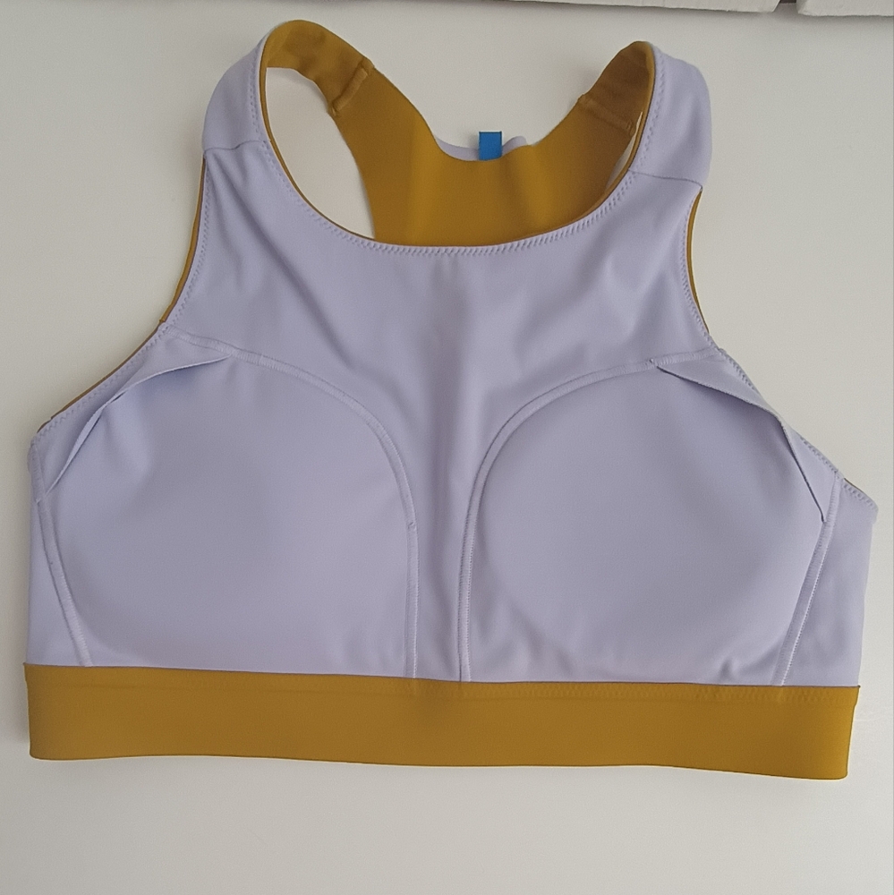 Brooks Sports Bra 36DD - 36E Drive Three-Pocket Run - Golden Hour Violet - Picture 8 of 13